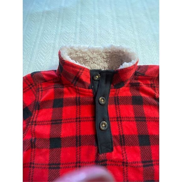 CARTERS BOYS 5T Buffalo Check Fleece Pullover & Jogger Pants Set - Picture 3 of 7